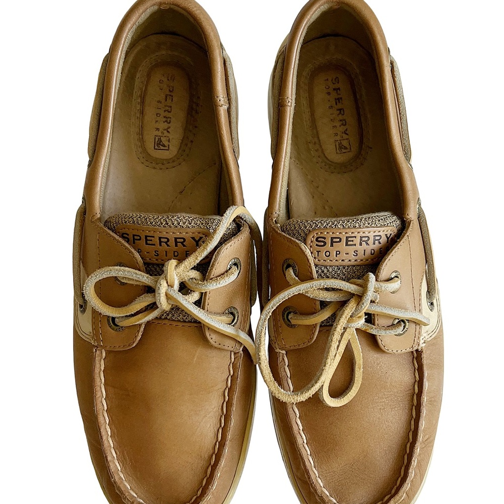 Sperry Tan Moccasins with Classic Nautical Design